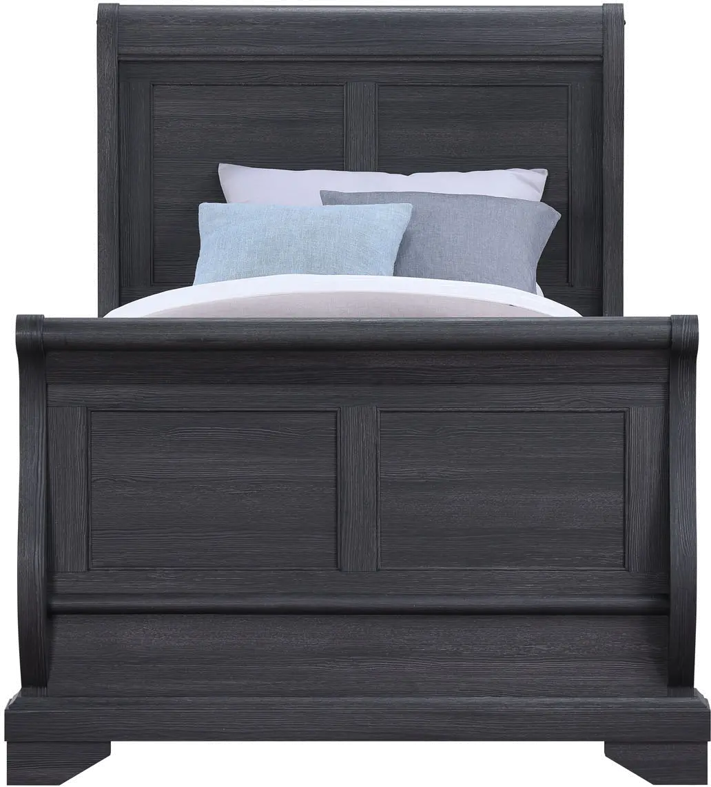 Everton Gray Twin Sleigh Bed-1