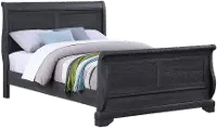 Everton Gray Full Sleigh Bed