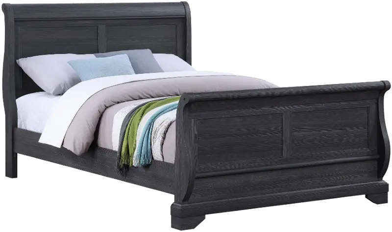 Everton Gray Full Sleigh Bed