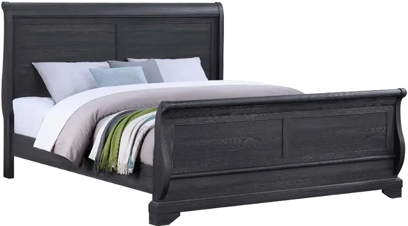 Everton Gray Queen Sleigh Bed