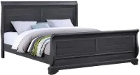 Everton Gray King Sleigh Bed