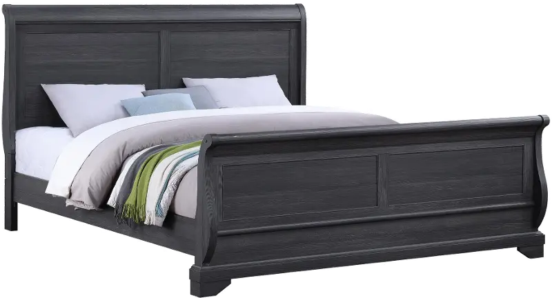 Everton Gray King Sleigh Bed