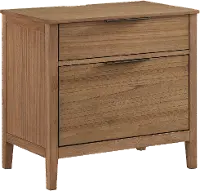 Cyrus Almond Brown 2-Drawer Nightstand