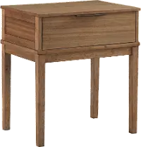 Cyrus Almond Brown 1-Drawer Nightstand