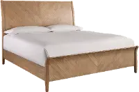 Cyrus Almond Brown King Sleigh Bed