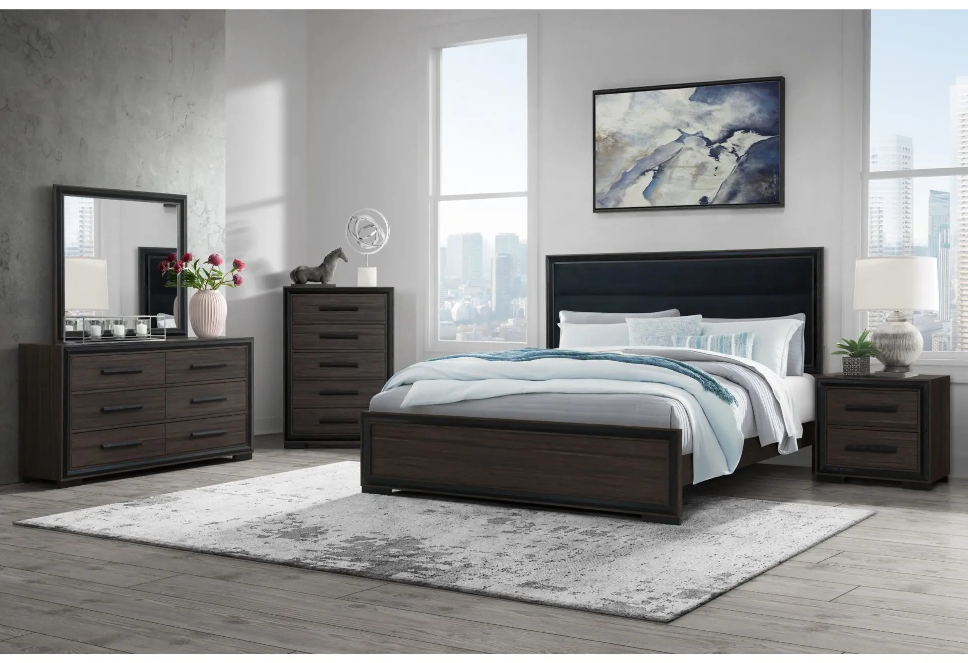 Amelia Brown Queen Bed-2
