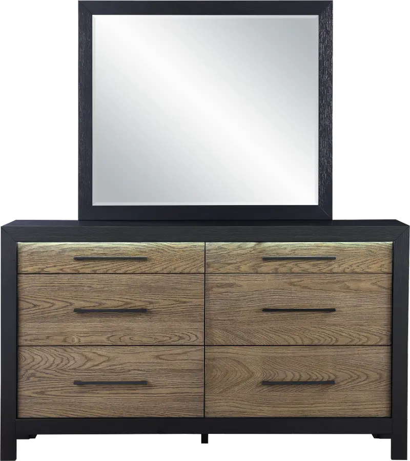Your House Black and Oak Dresser