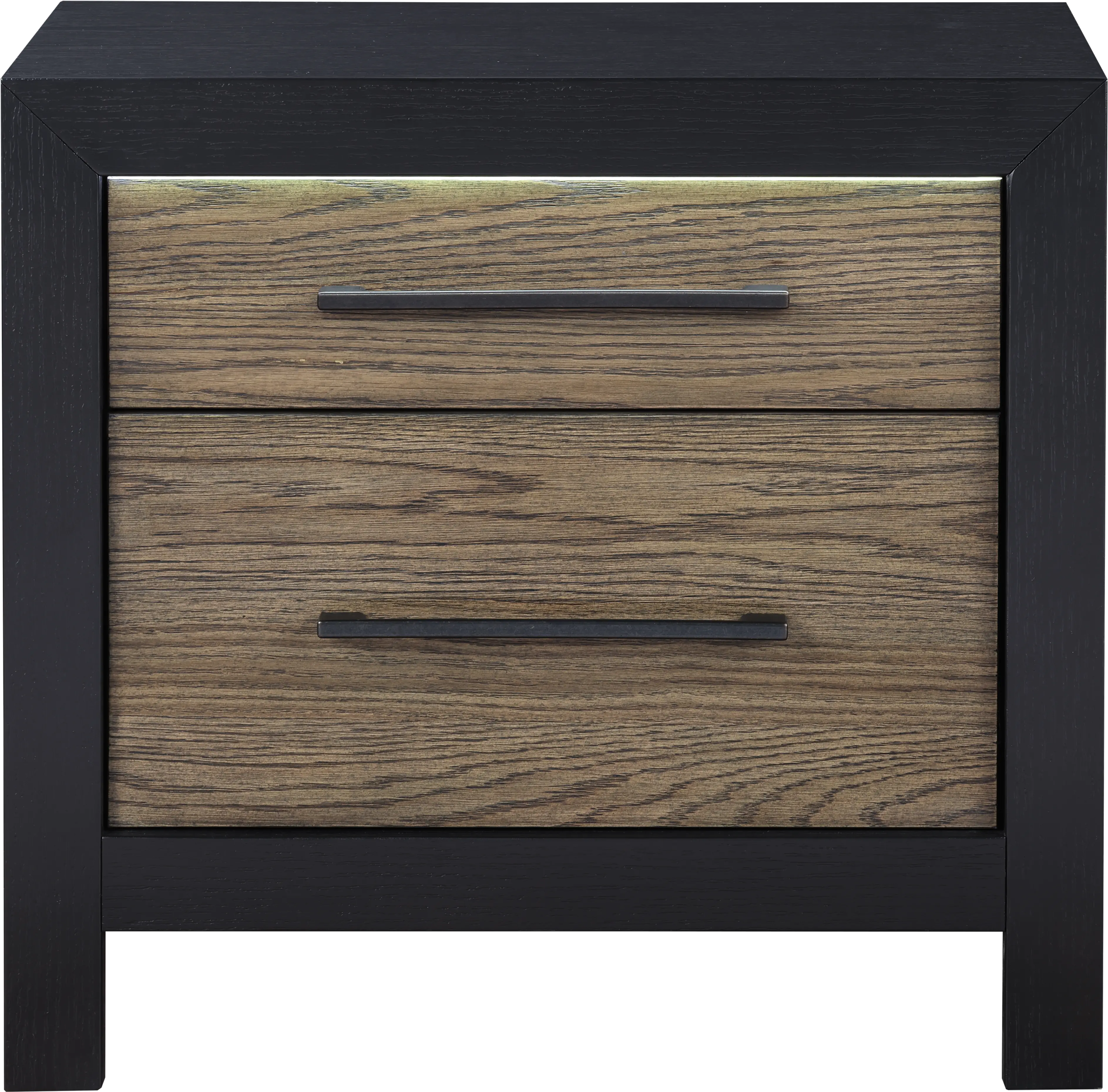Your House Black and Oak Nightstand-1