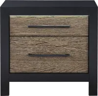 Your House Black and Oak Nightstand