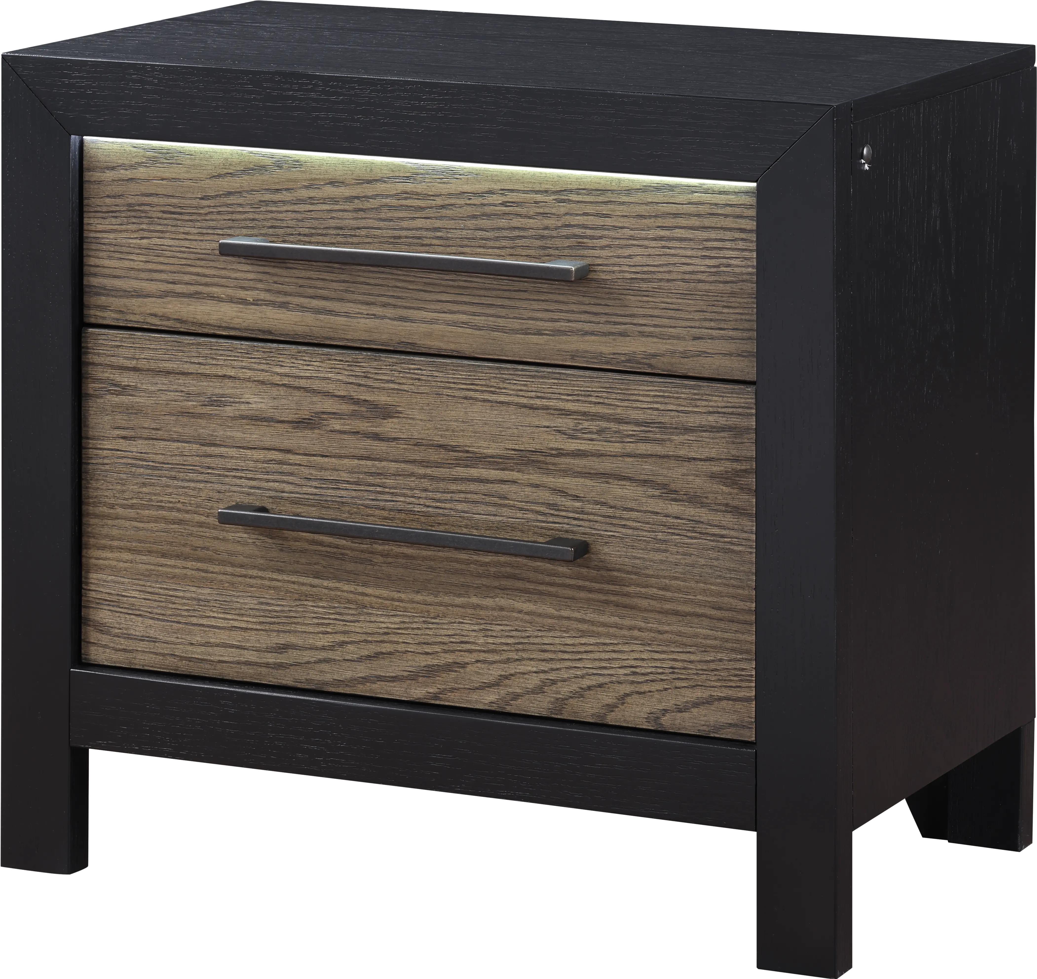 Your House Black and Oak Nightstand-2
