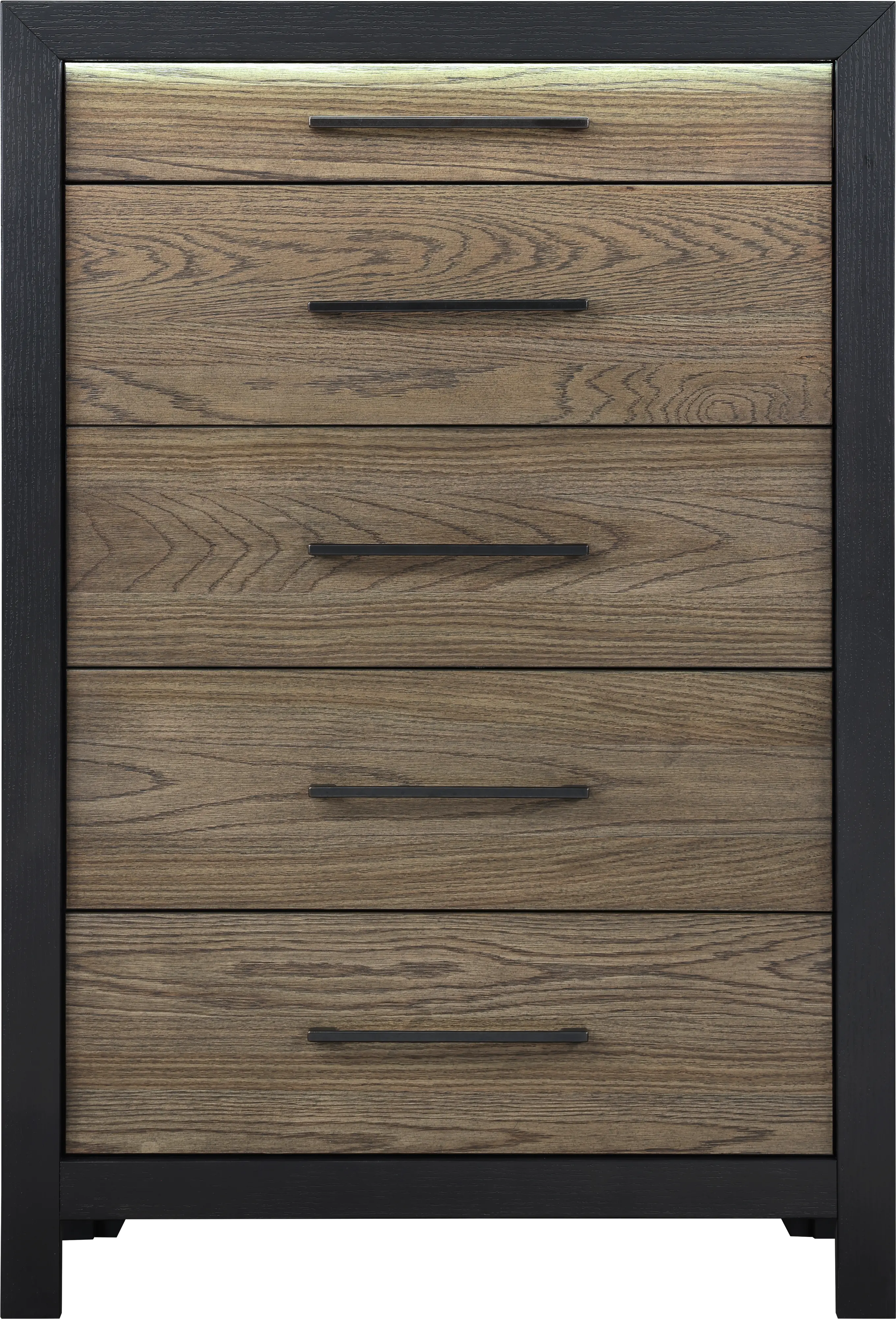 Your House Black and Oak Chest of Drawers-1