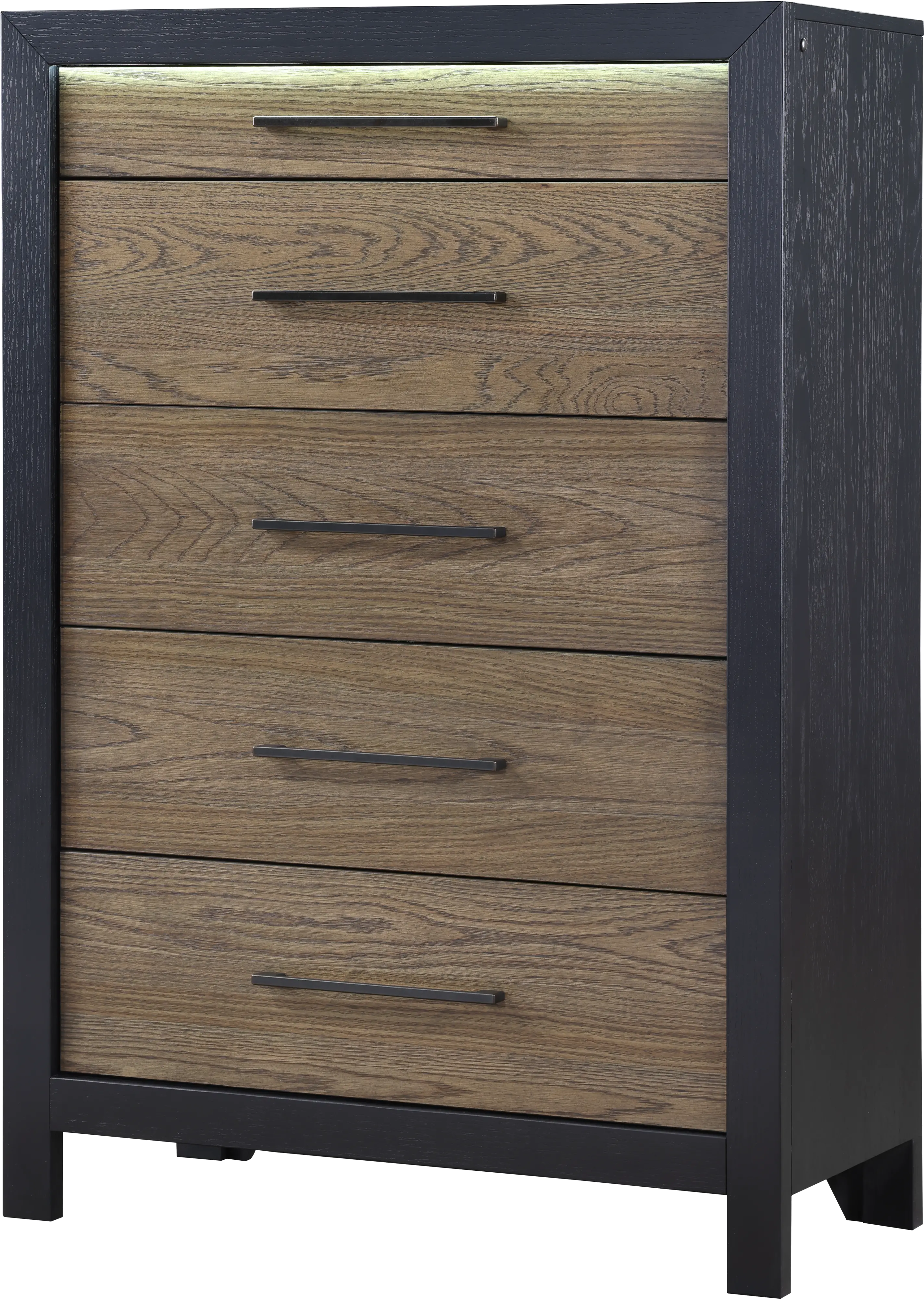 Your House Black and Oak Chest of Drawers-2