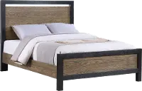 Your House Black and Oak Queen Bed