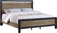 Your House Black and Oak King Bed