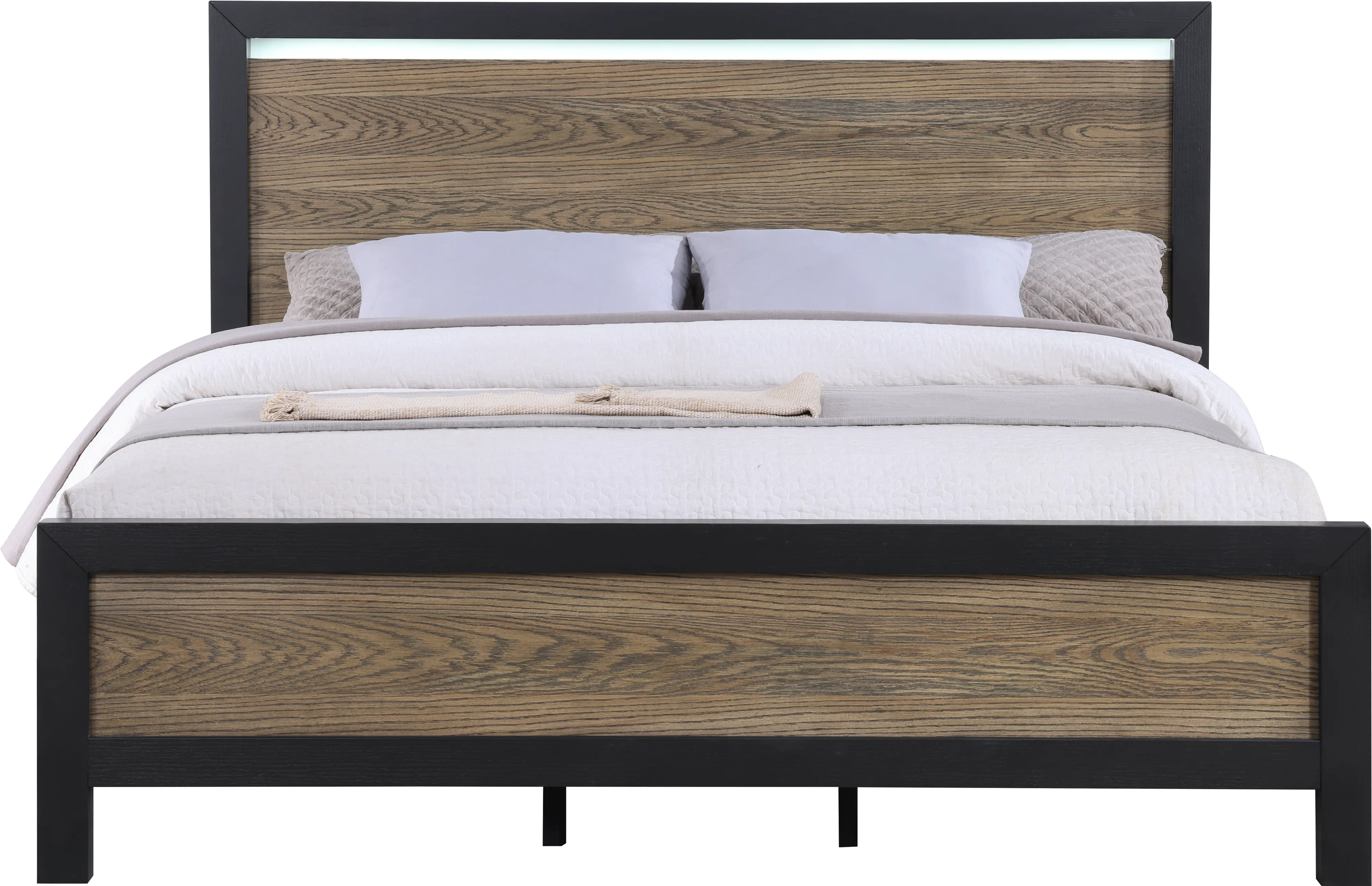 Your House Black and Oak King Bed-4