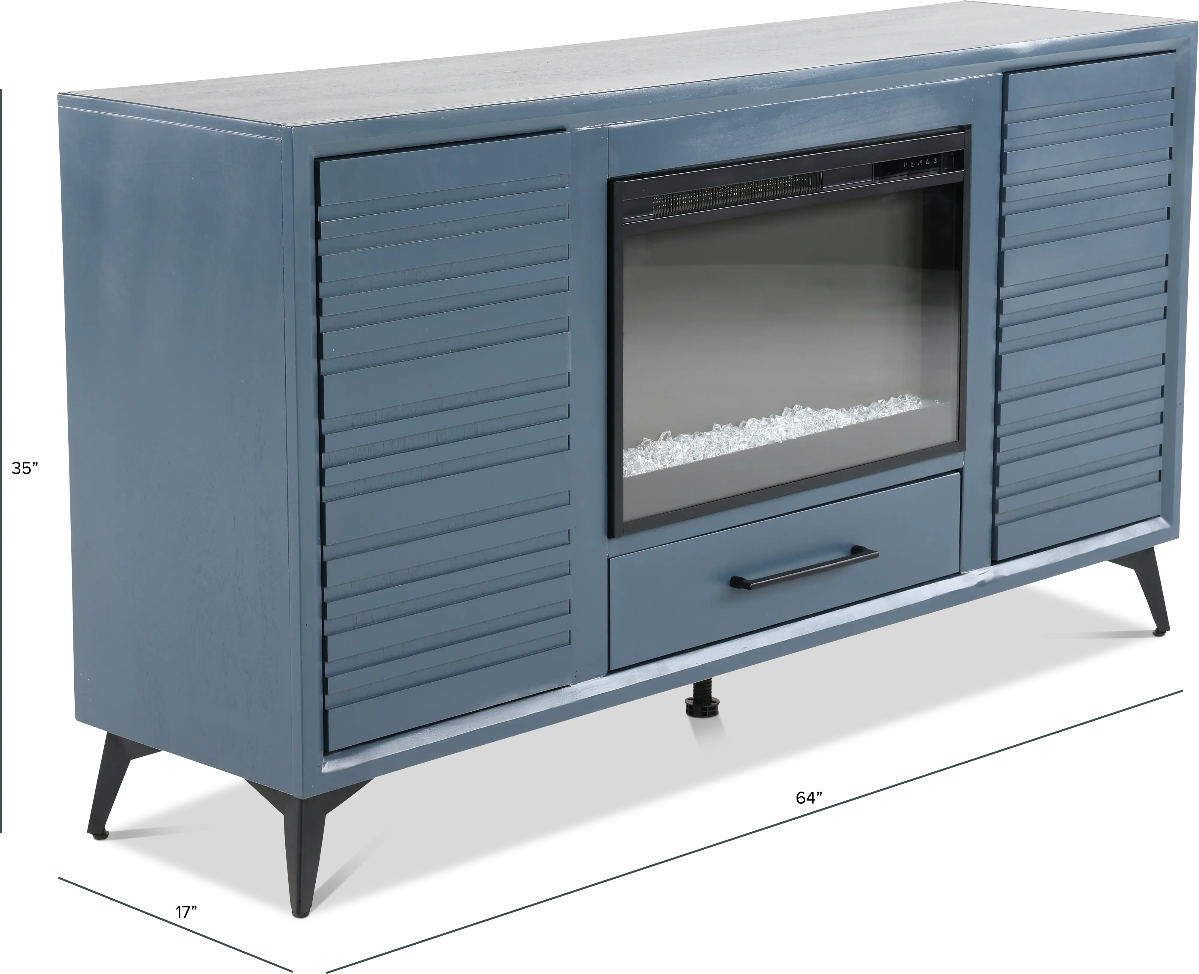 Malibu Blue 64  Fireplace TV Stand-3