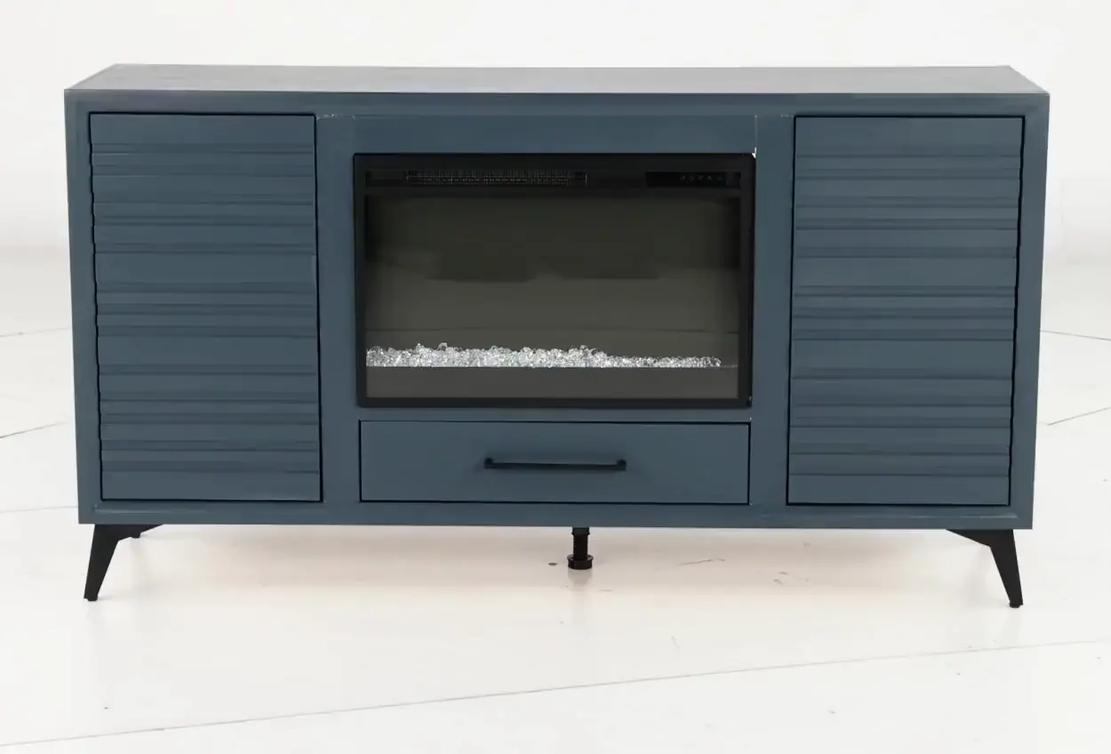 Malibu Blue 64  Fireplace TV Stand-5