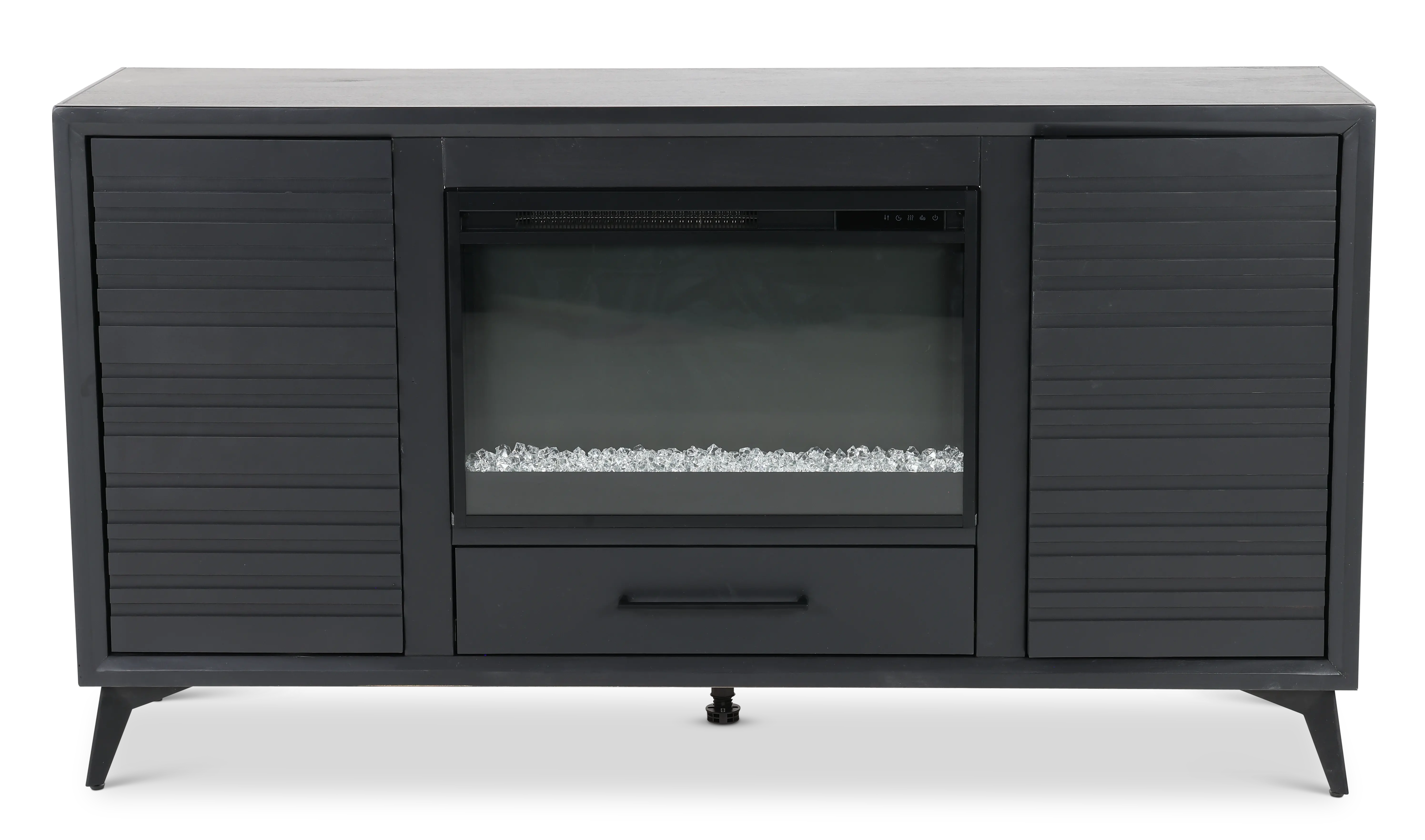 Malibu Black 64  Fireplace TV Stand-2