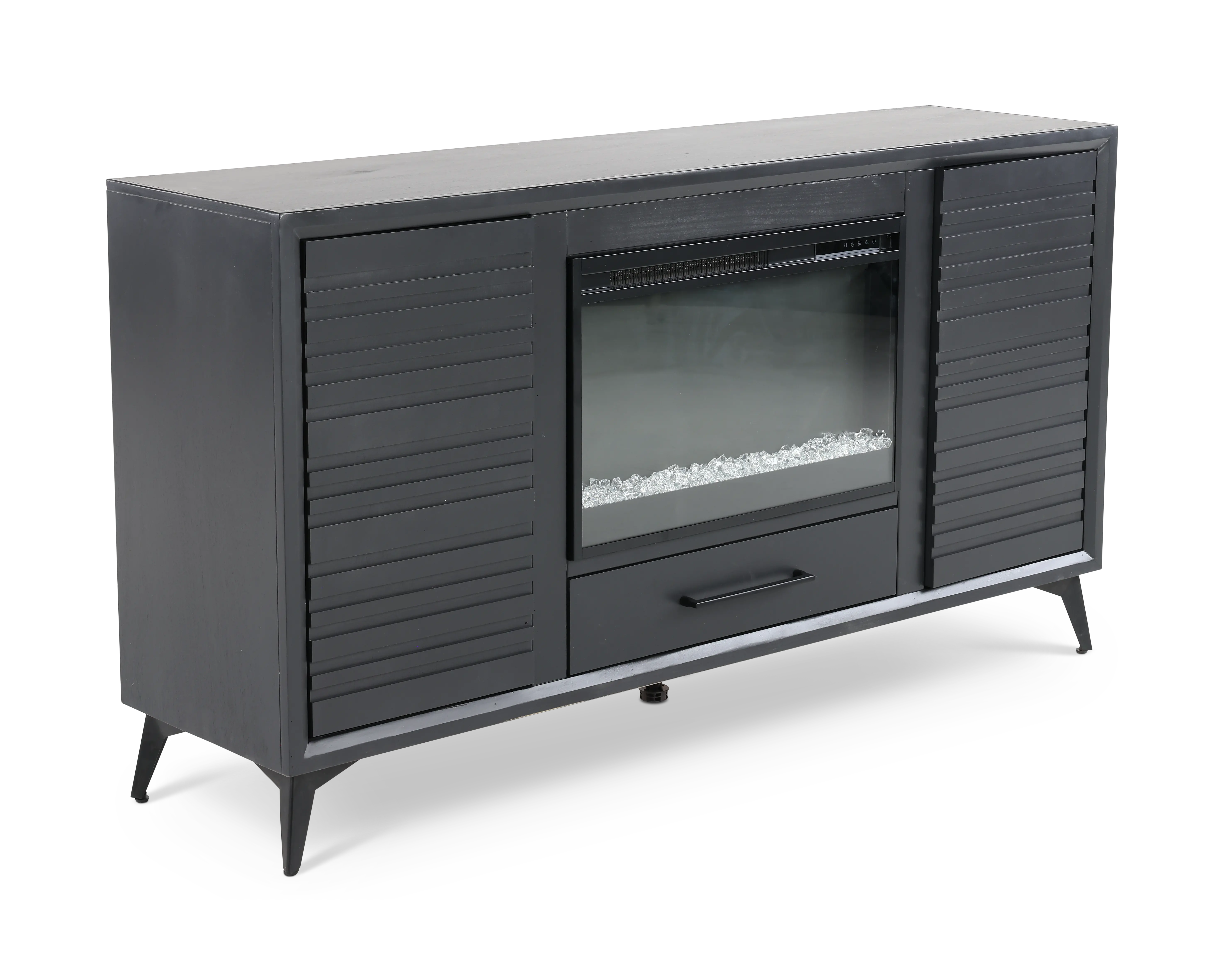 Malibu Black 64  Fireplace TV Stand-4