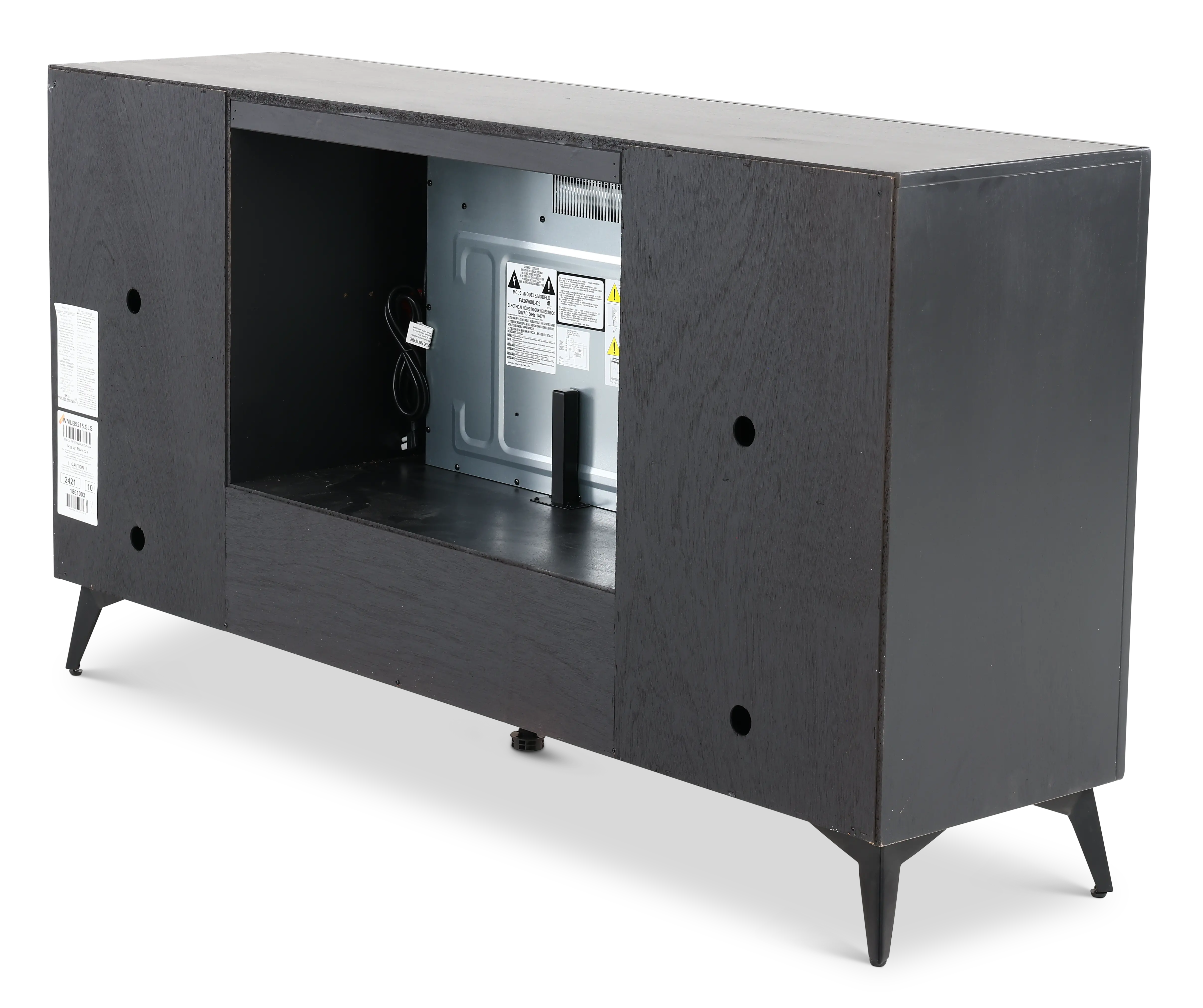 Malibu Black 64  Fireplace TV Stand-8