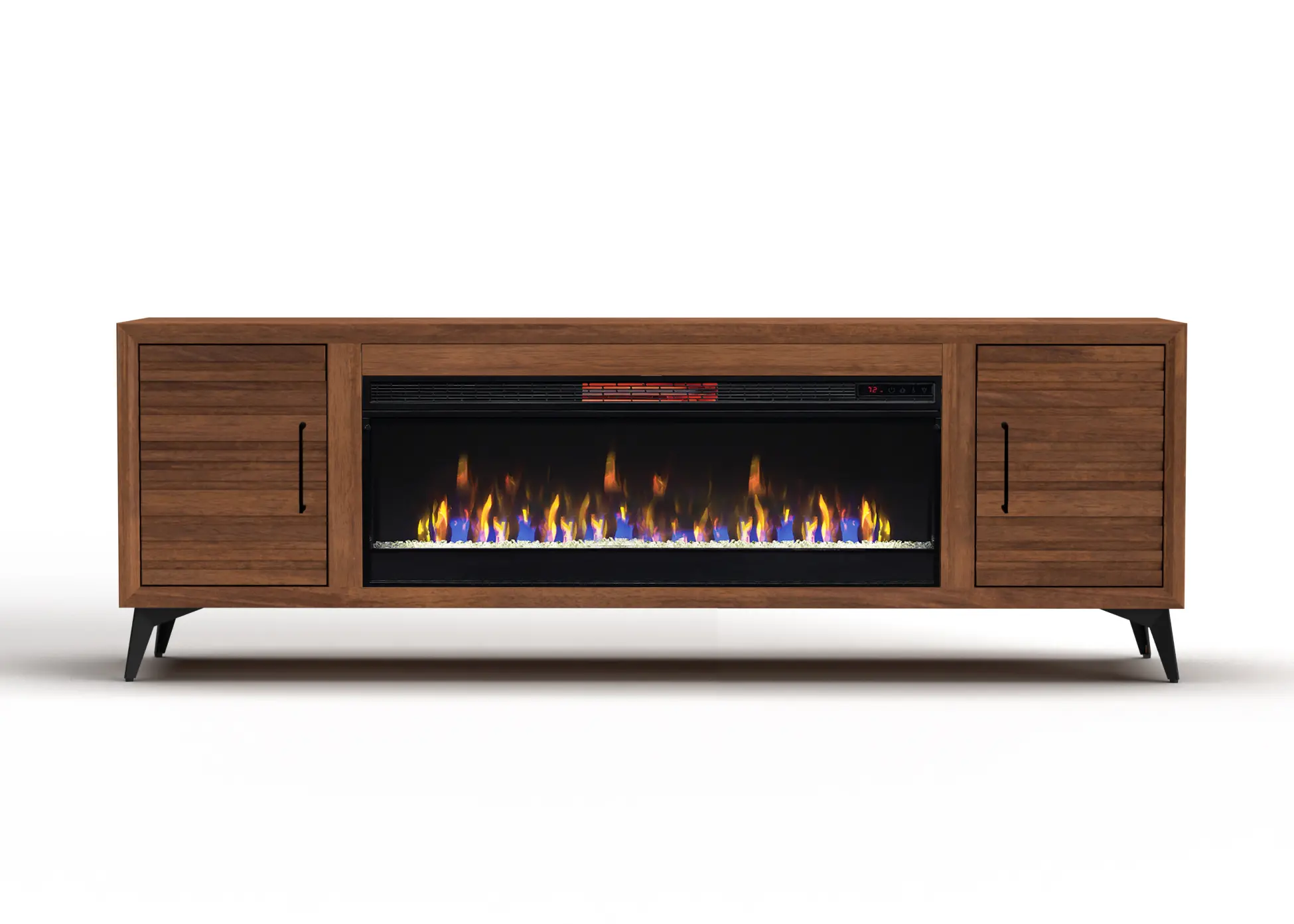 Malibu Brown 78  Fireplace TV Stand-1