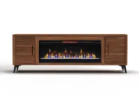 Malibu Brown 78  Fireplace TV Stand