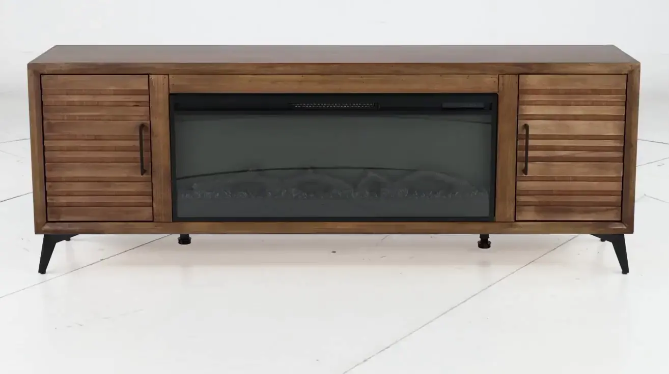 Malibu Brown 78  Fireplace TV Stand-9
