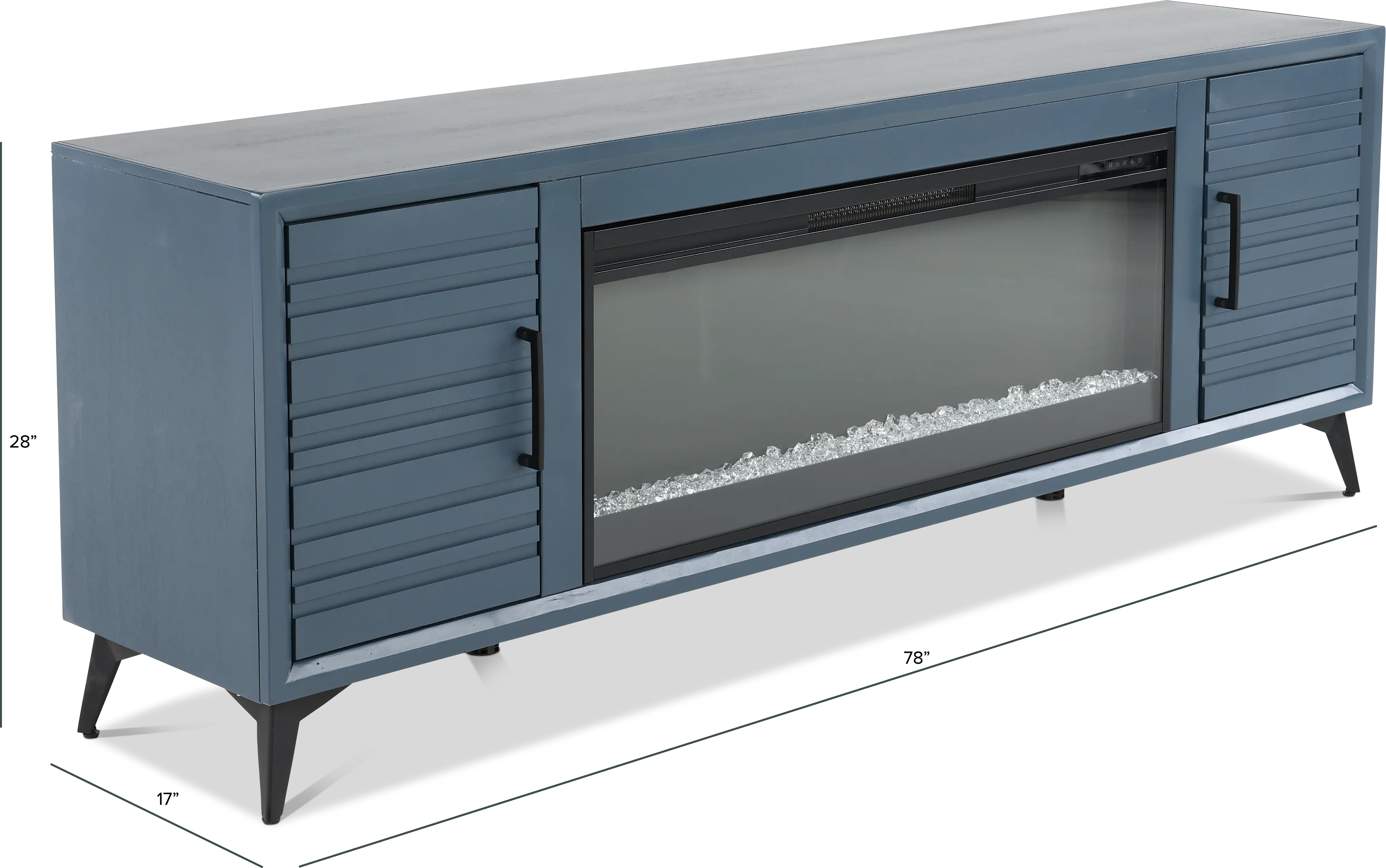 Malibu Blue 78  Fireplace TV Stand-3