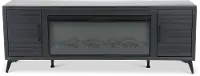 Malibu Black 78  Fireplace TV Stand