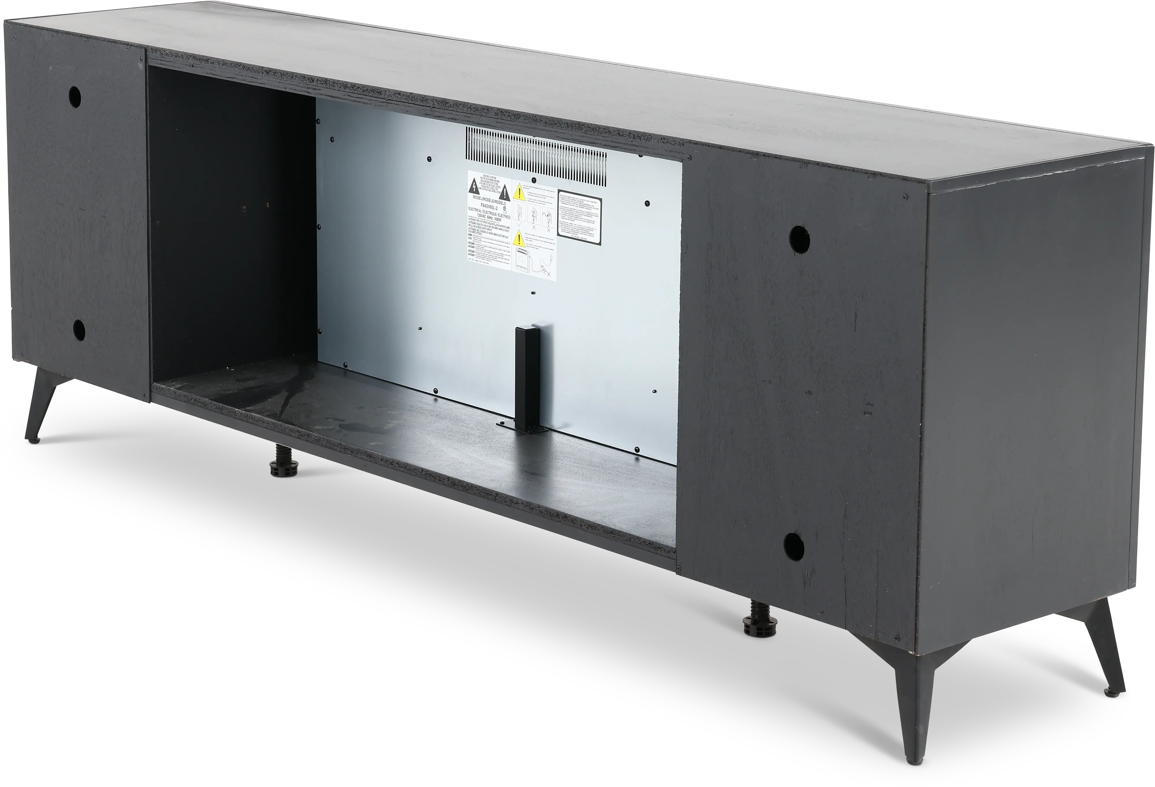 Malibu Black 78  Fireplace TV Stand-5