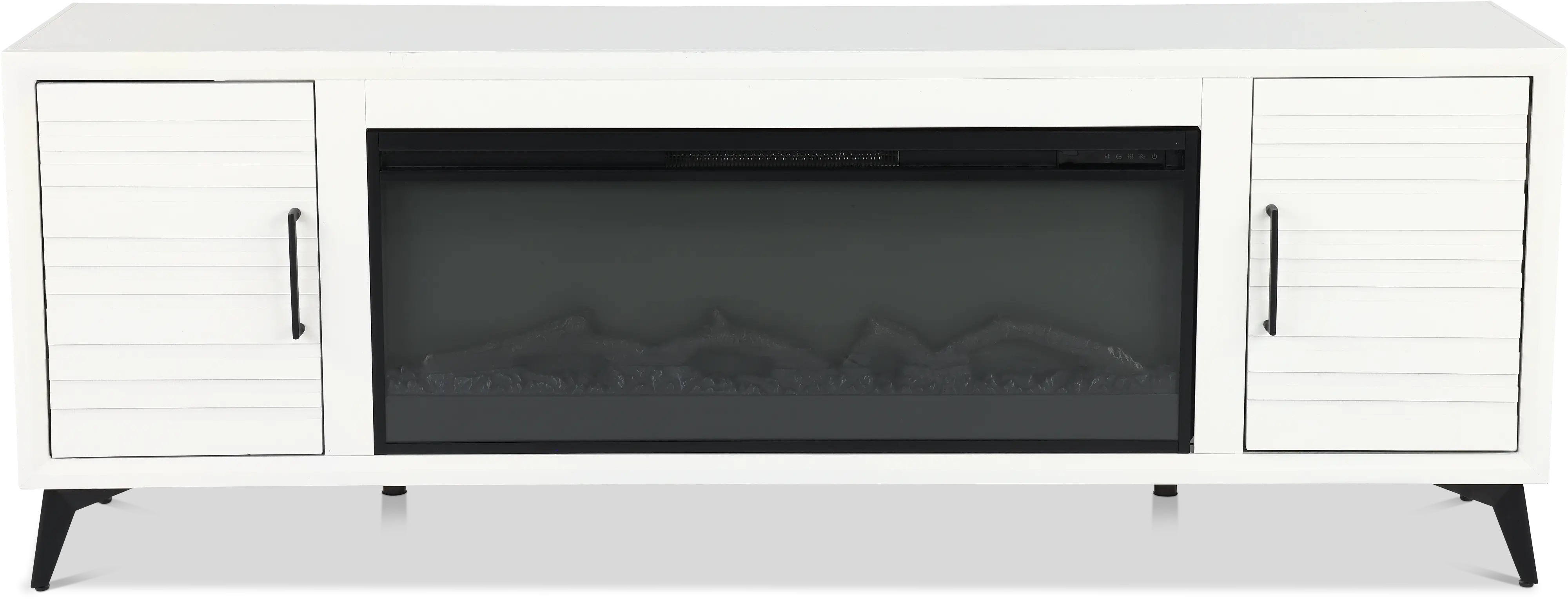Malibu White 78  Fireplace TV Stand-1