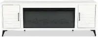 Malibu White 78  Fireplace TV Stand