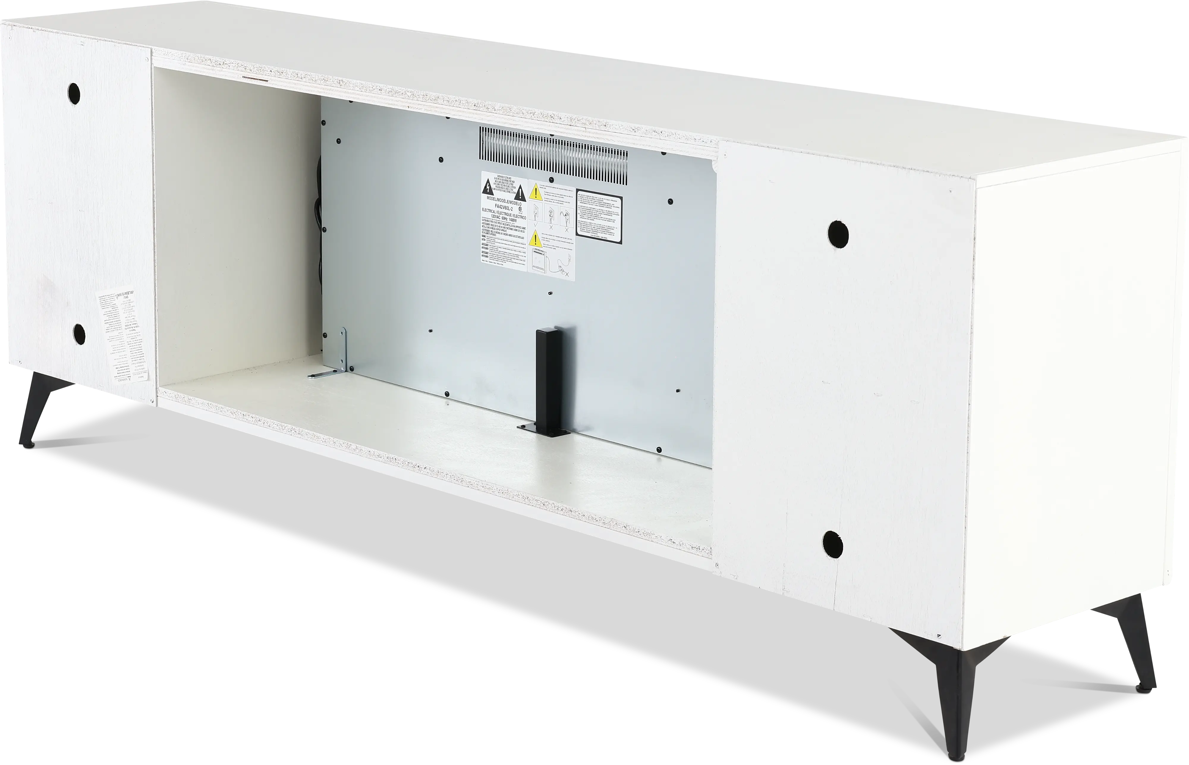 Malibu White 78  Fireplace TV Stand-5