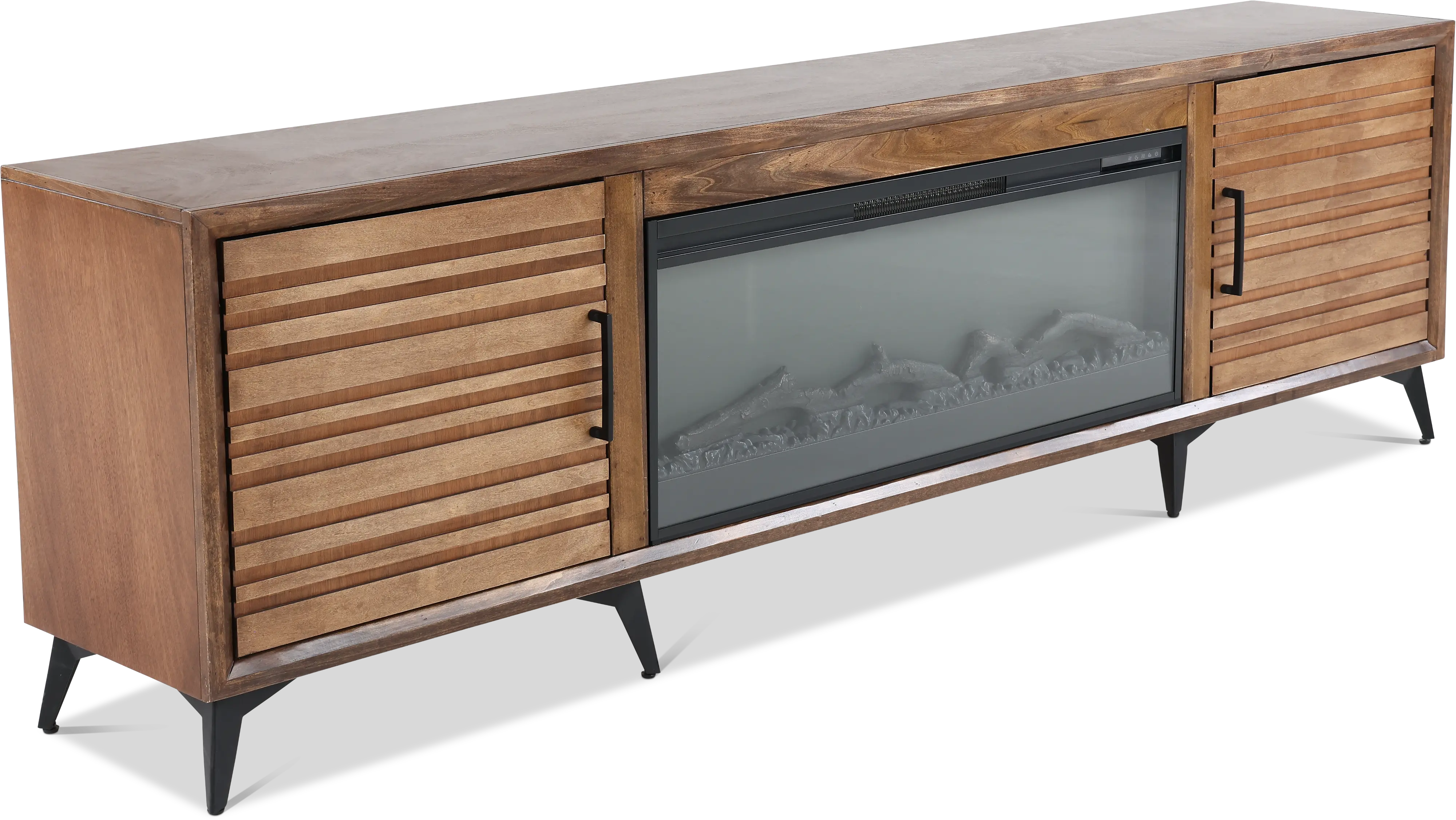 Malibu Brown 95  Fireplace TV Stand-2