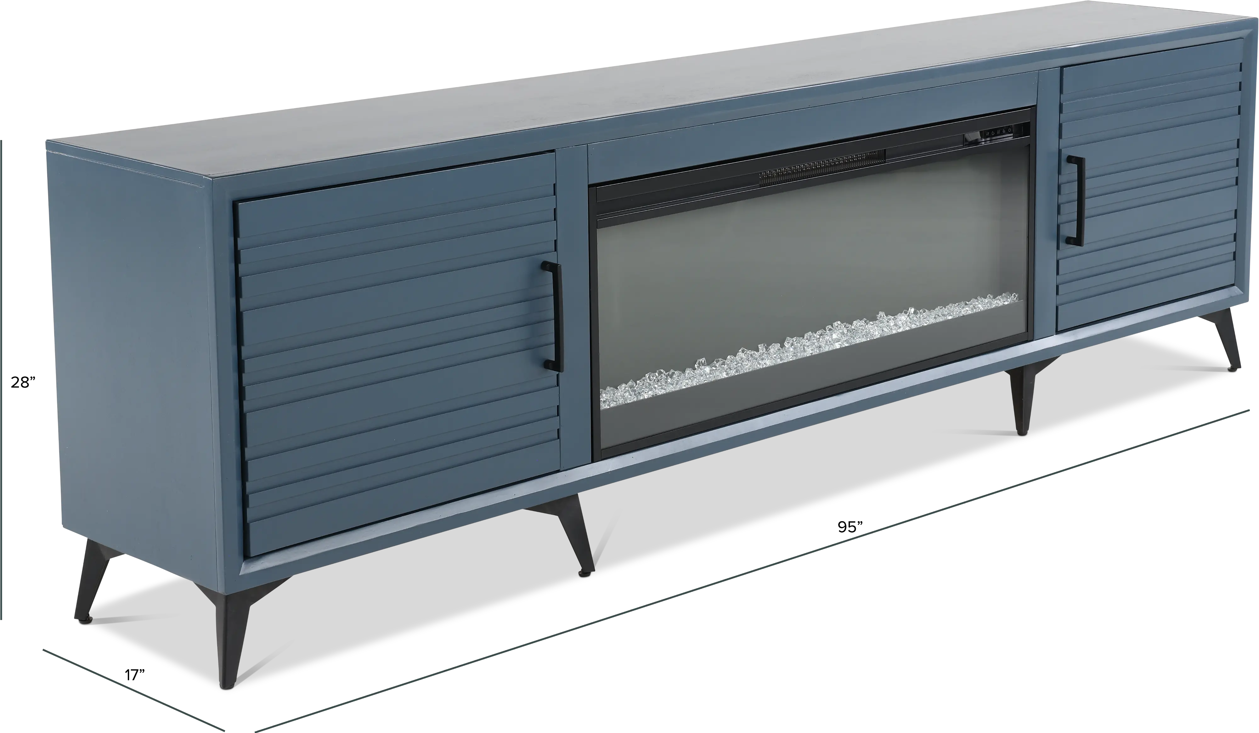 Malibu Blue 95  Fireplace TV Stand-3