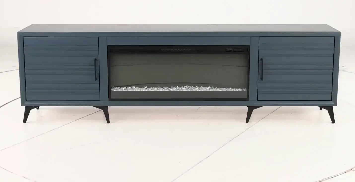 Malibu Blue 95  Fireplace TV Stand-8
