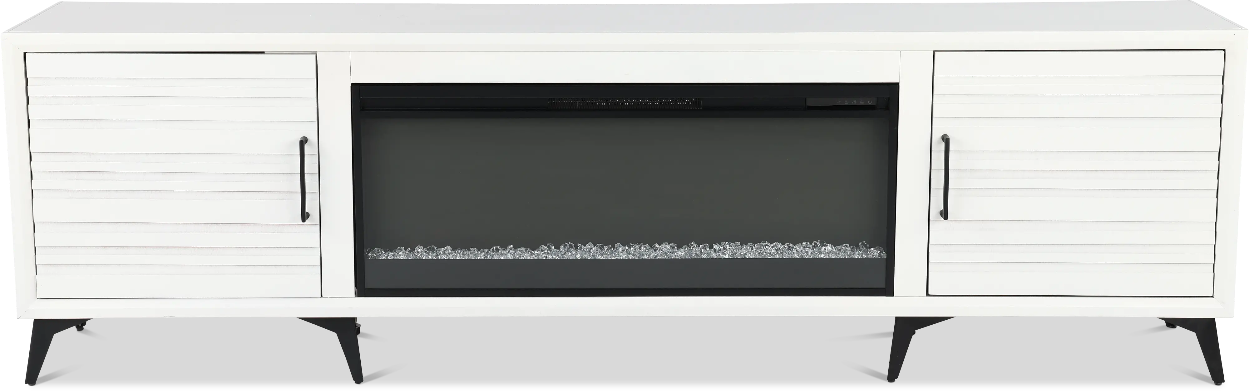 Malibu White 95  Fireplace TV Stand-1