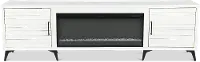 Malibu White 95  Fireplace TV Stand
