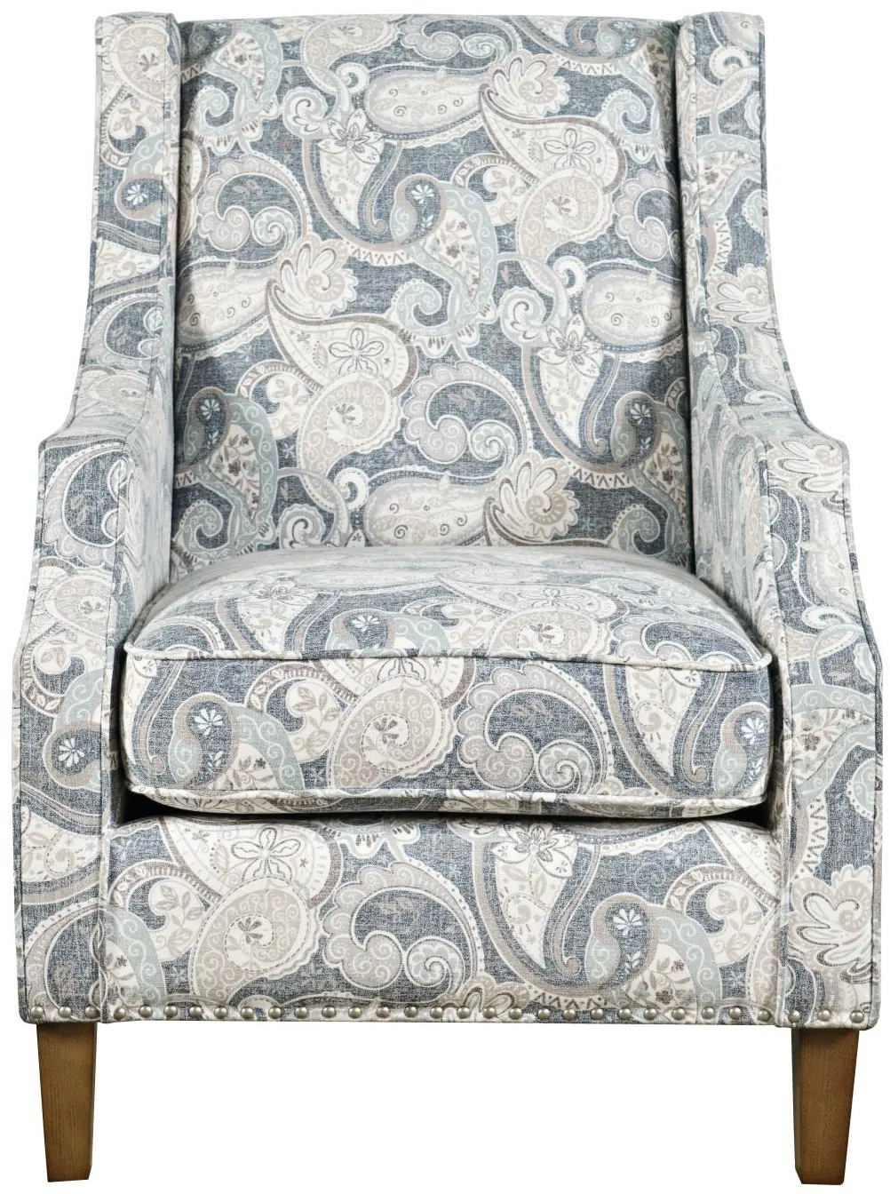 Duval Paisley Denim Accent Chair-1