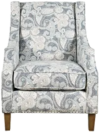 Duval Paisley Denim Accent Chair