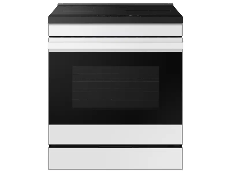 Samsung Bespoke 6.3 Cu Ft Smart Single Oven Induction Range - White Glass