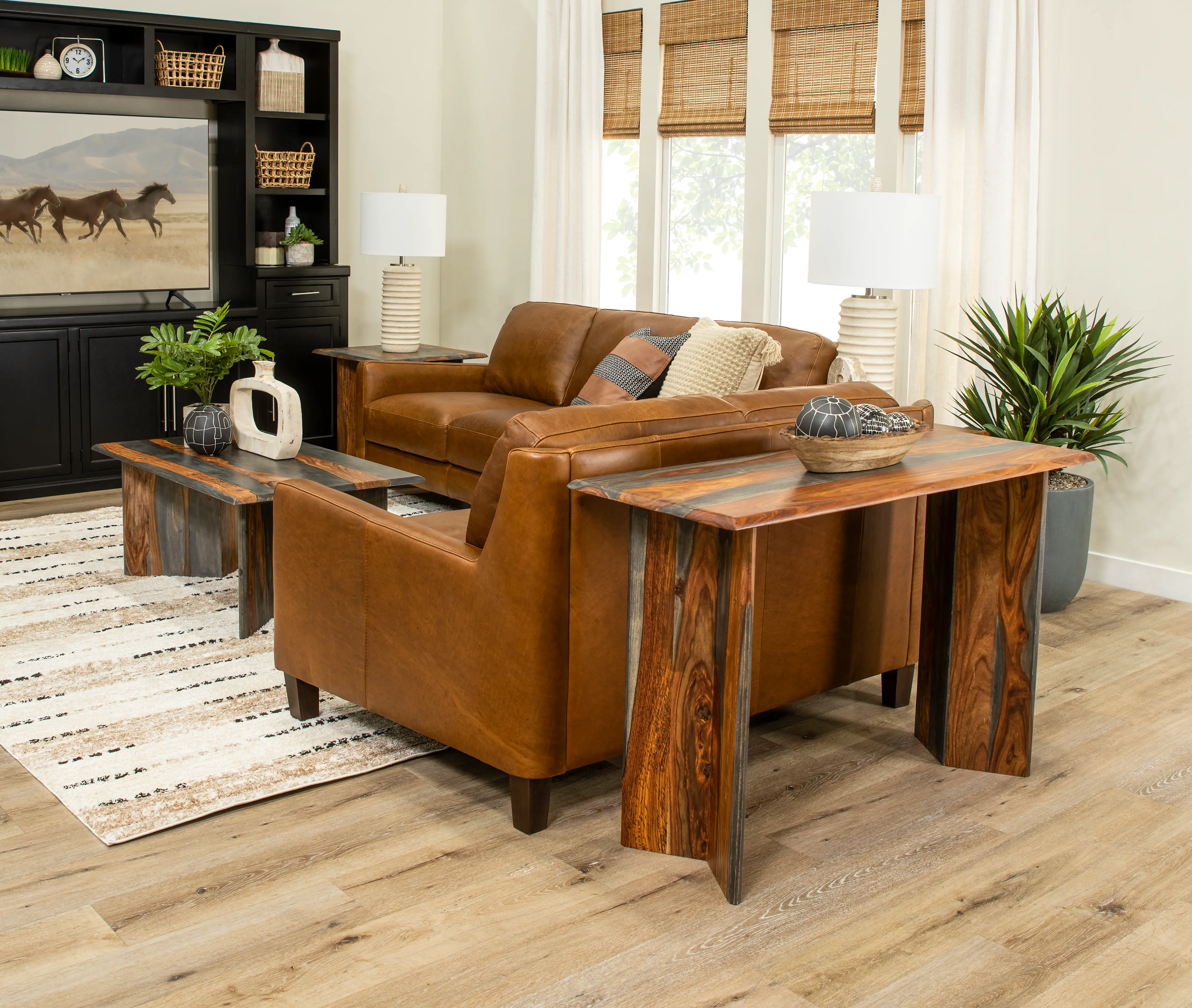 Bardell Brown Sofa Table-2
