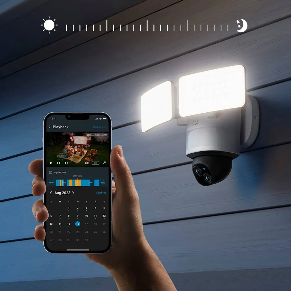 eufy Security E340 Outdoor Wired 3K Security Camera with Floodlight - White-8