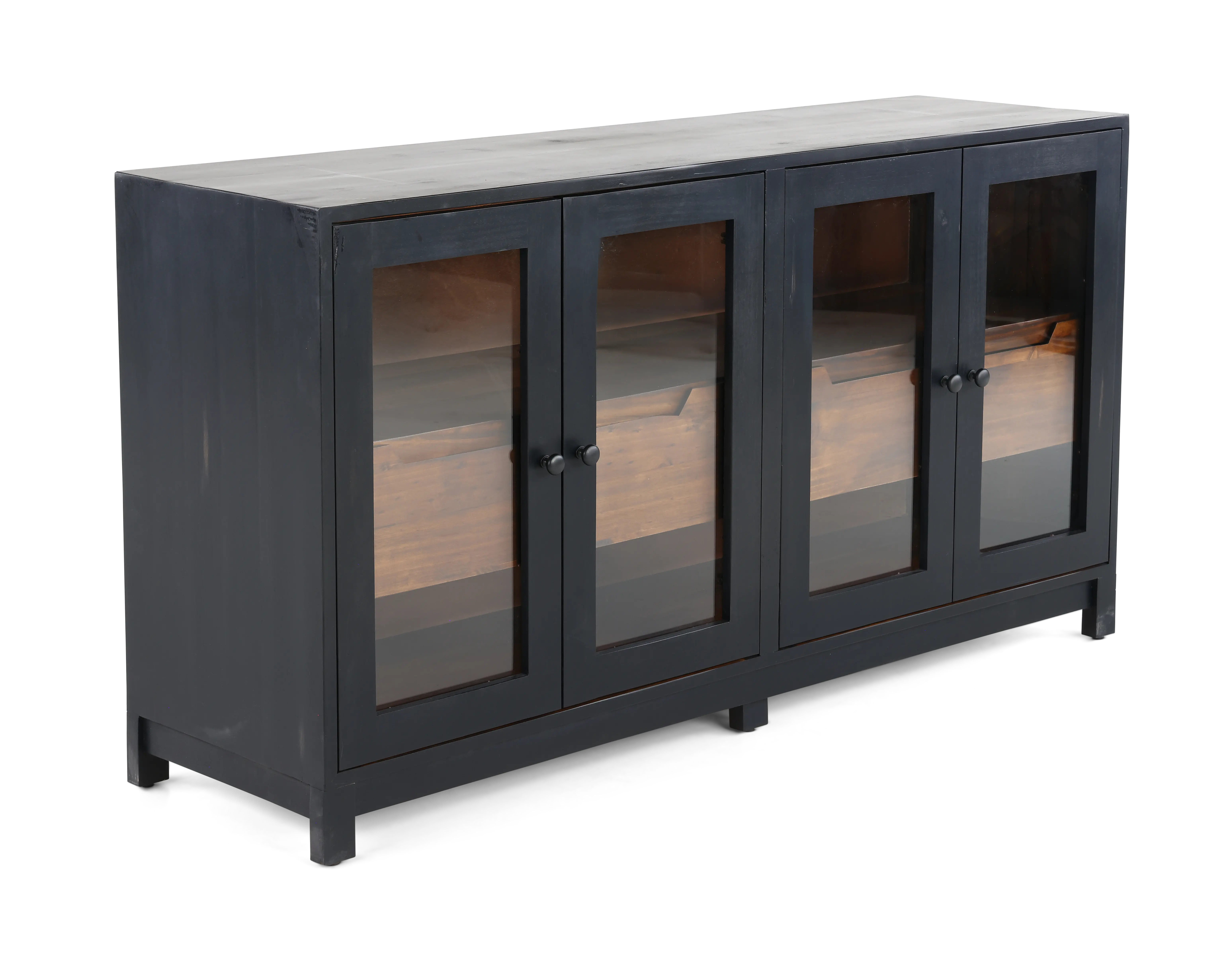 Stturgart Black and Brown 63  TV Stand-2