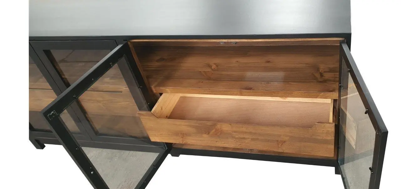 Stturgart Black and Brown 63  TV Stand-5