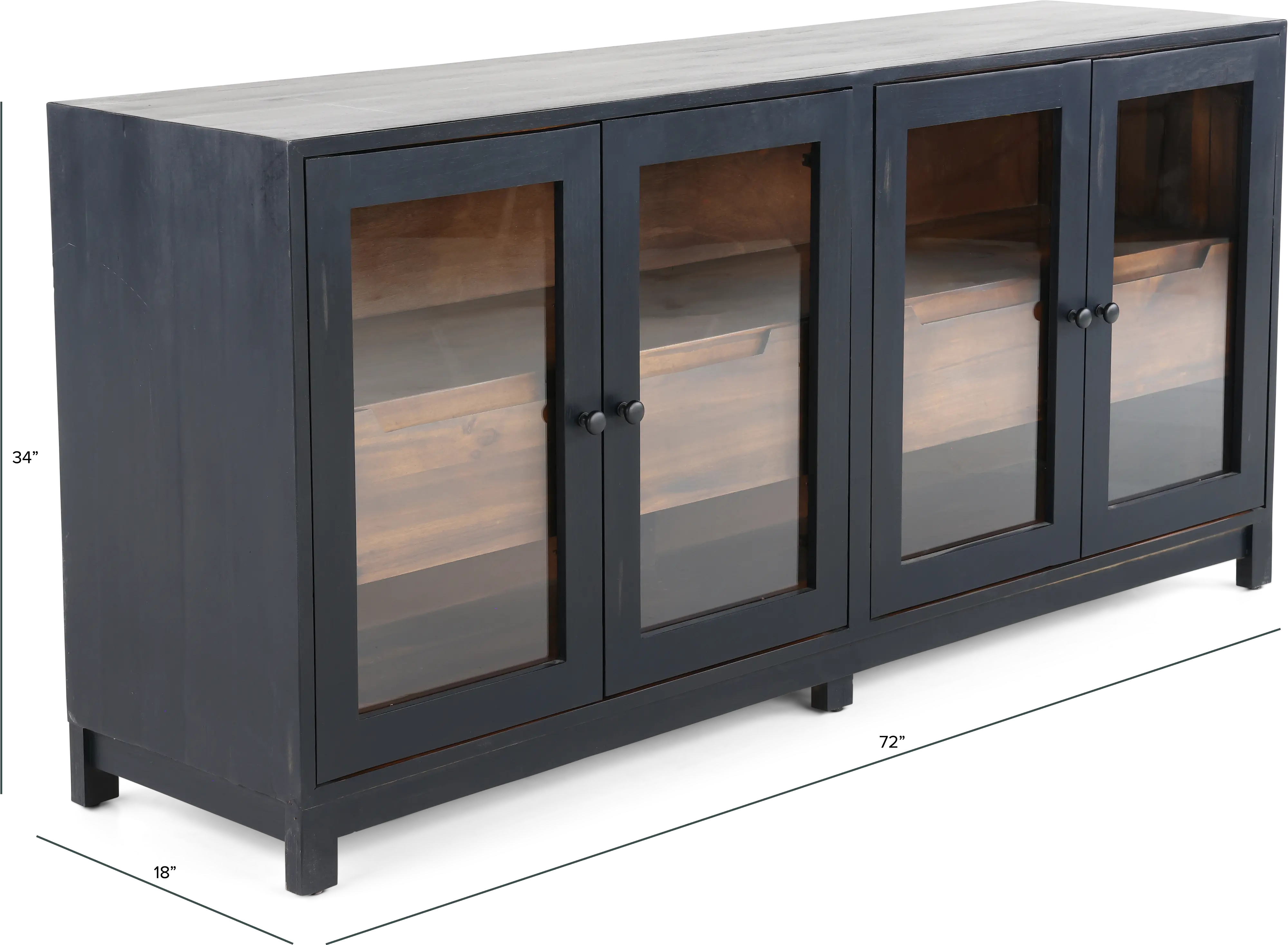 Stturgart Black and Brown 72  TV Stand-3