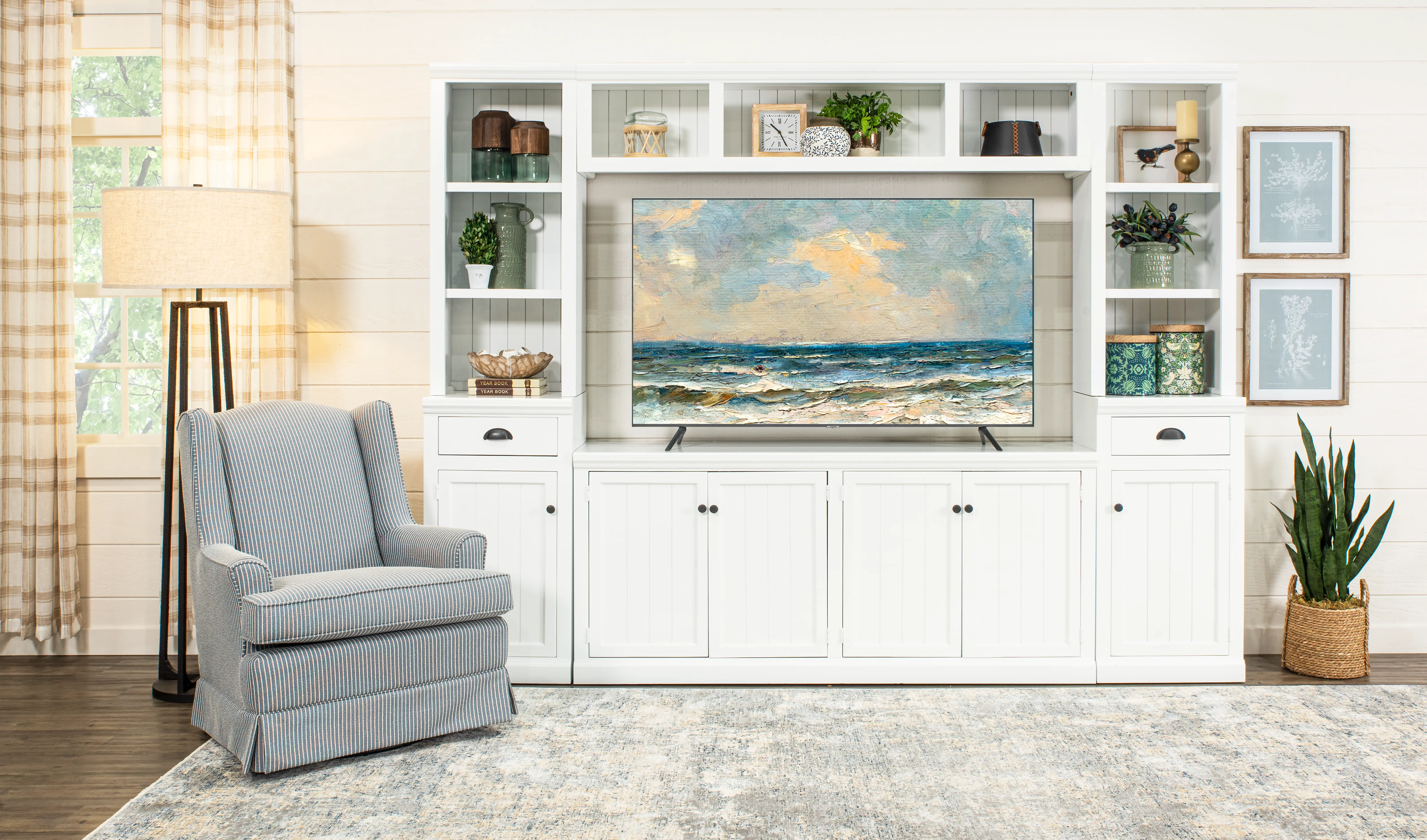 Riley White Entertainment Center-2