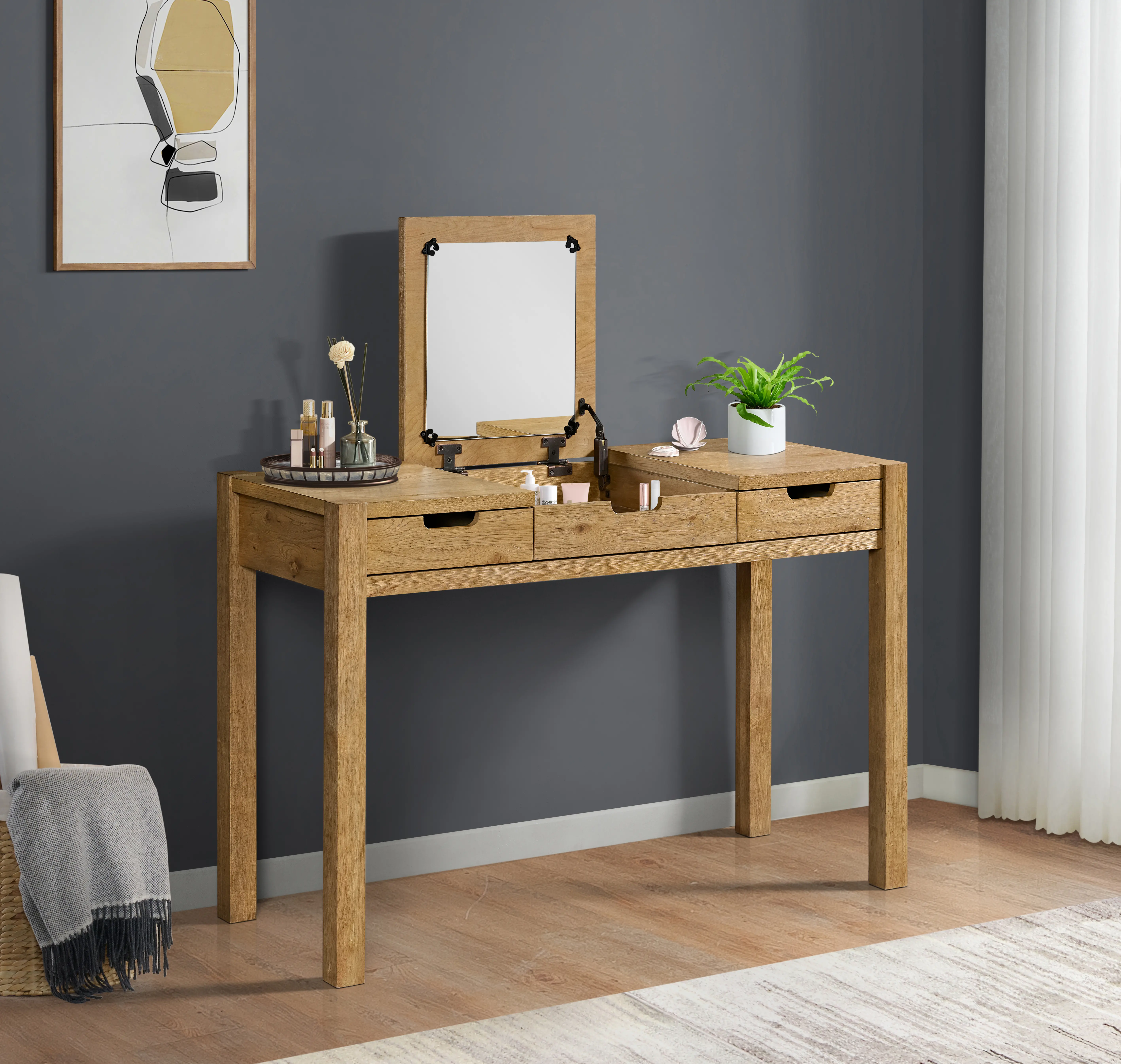 Boho Sandstone Vanity Desk-2