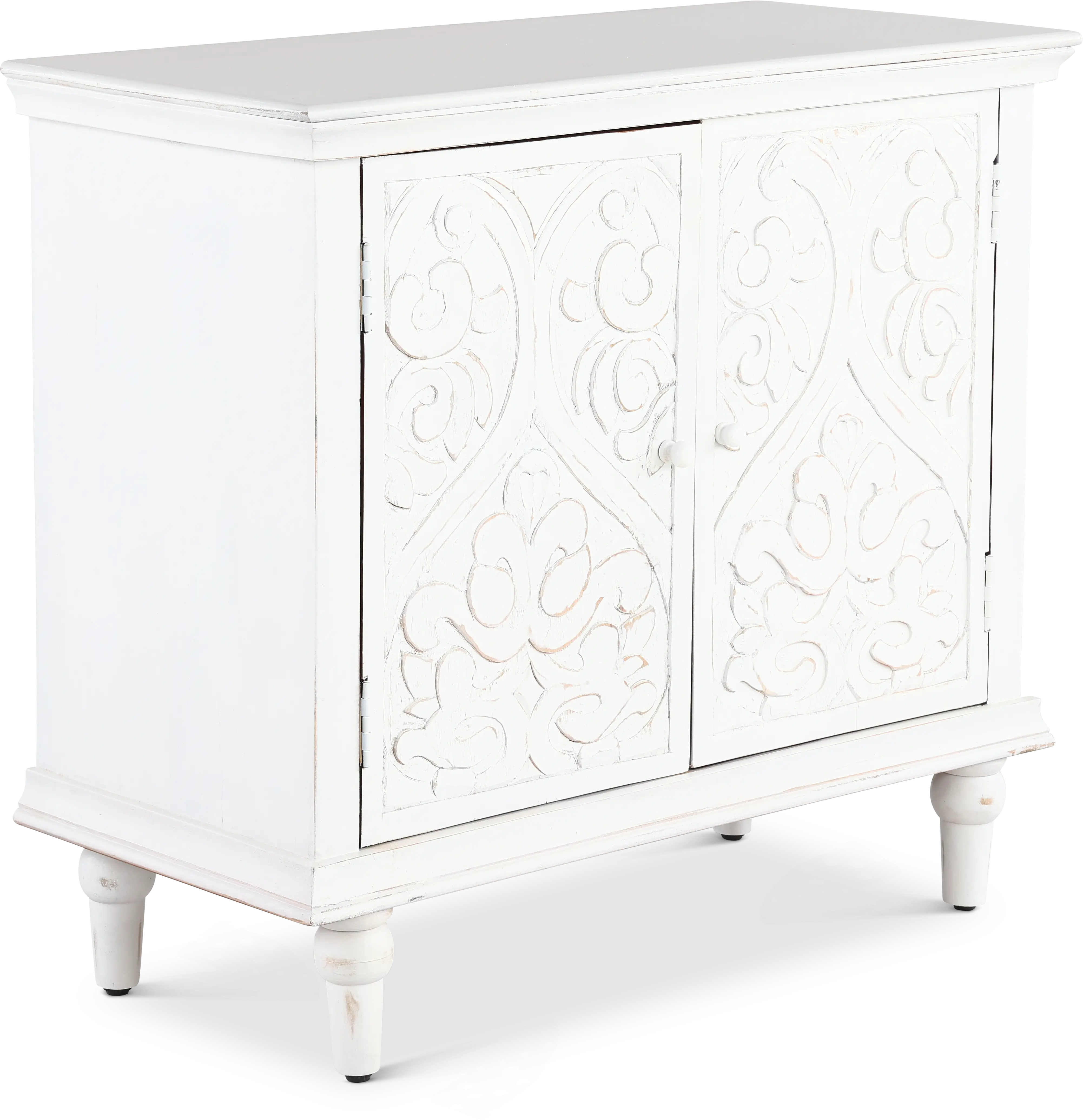 2082-AC3834/WHITE-CABINET White Two-Door Accent Cabinet-4