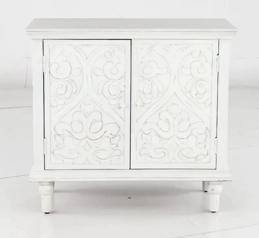 2082-AC3834/WHITE-CABINET White Two-Door Accent Cabinet-5